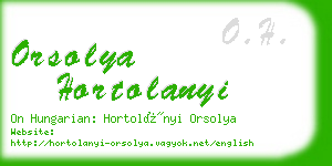 orsolya hortolanyi business card